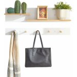 Fhk21 - wn porte - manteau mural en 2 parties tagre murale porte - manteau d'entre patres avec tagre ...
