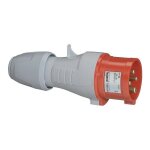 Fiche droite p17 ip44 32a 380 / 415v 3p + t plastique