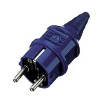 Fiche �lectrique m�le avec terre mennekes 10838 plastique 230 v bleu ip44 x062351