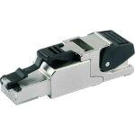 Fiche rj45 mle cat 6a blind telegrtner 100023041 rj45 mle, droit mtal 1 pc(s)