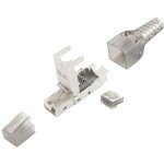 Bkl electronic - fiche rj45, sans outil, stp, cat 6a 10121201 mle, droit nombre de ples 8p8c argent ...
