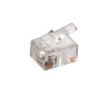 Fiche tlphone 4 voies - rtractable - transparente edm
