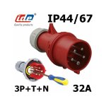 Prise m�le inverseur de phase 3p + n + t 32a �tanche ip44