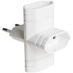 Prise triple 10a 250v 4mm 2300w blanc solera 6009