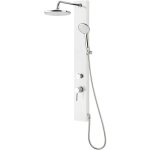 Aqualine - figa - panneau de douche avec mitigeur 125x1050 mm, blanc sl230