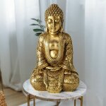 Figure de bouddha salon figure dcorative dcoration de la maison, sculpture asiatique, rsine synthtique ...