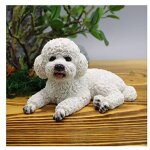 Figurine de chien mignonne en r�sine pour jardin, ferme, caniche, pelouse, terrasse, cour, d�coration ...