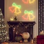 Figurines de cloches de nol avec 72 led 3 pcs 50x56 cm