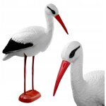 Kadax figurine de jardin dcoration cigogne debout pour jardin grand xxl