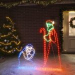 Figurine de nol marie et joseph avec 264 led 40x55 et 38x100cm