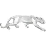 Figurine panthre en rsine argenteorigami 44x7x14 cm