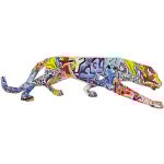 Fijalo - figurine r�sine panth�re graffiti 48x11x13 cm