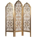 Fijalo - paravent en bois 3 panneaux doré / blanc 135x2x184 cm, bois : dm Fijalo - paravent en bois 3 panneaux doré / blanc 135x2x184 cm, bois : dm