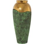 Vase c�ramique 80 cm vert / or �32x80 cm