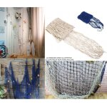Filet de pche dcoratif 150x200cm thme marin nautique mer maison restaurant mariage