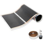 Film chauffant pvc lectrique sol plancher chauffant 220w / m largeur active 200x50cm - tolletour