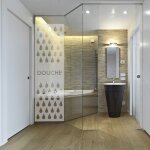 Ambiance - sticker - film fen�tre anti regard occultant - douche - stickers autocollant brise - vue pour ...