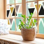 Ambiance - sticker - film fen�tre anti regard occultant - triangles scandinaves - stickers pour vitres ...