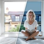 Film solaire anti chaleur pour double vitrage meilleure performance - bleu - 152 cm x 0. 5 m - en rouleau ...