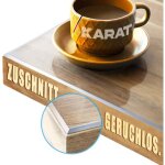 Film de table transparent avec bord biseaut� crystal 95 x 250 cm