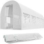 Film pour tunnel de jardin 2x4, 5m (9m2) blanc plonos