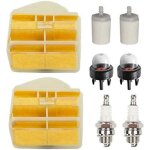 Filtre � air avec filtre � carburant et bougie d'allumage pour tron�onneuse husqvarna 445 445e 450 450e ...