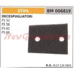 Filtre � air en �ponge stihl pour d�broussailleuse fs 52 56 62 66 006819