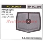Filtre  air mc culloch trononneuse mac 55 60 700 850 10. 10 (2me serie) 001603
