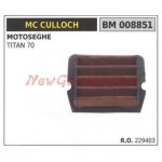 Filtre  air mc culloch trononneuse titan 70 008851
