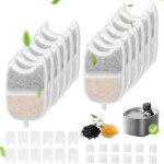 Filtres pour fontaine � chat, lot de 12 filtre fontaine eau chat et 24 filtres mousse filtre de rechange ...