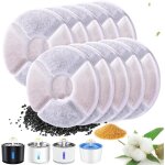 Filtre fontaine eau chat, 10pcs filtres de fontaine  eau remplacement round rechange filtre de chien ...