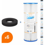 Crystal filter - filtre et joint spcf - 200 � - compatible waterair� escawat� (lot de 6) - cartouche ...