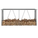 Fimei - abri de stockage � bois acier galvanis� 330x84x152cm anthracite