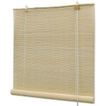Decdeal - fimei store roulant en bambou 140 x 220 cm naturel