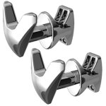 Finimetal - pat�res en v chrom�s (x2) pour radiateur s�che - serviettes tubes ronds