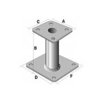 Pied de poteau 'prt -  - fixer' kit fix ppa 100x150mm - ep 4mm