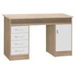 Finlandek bureau tyo contemporain decor chene et blanc - l 126 cm
