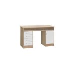 Finlandek bureau tyo contemporain decor chene et blanc - l 126 cm