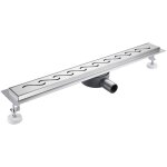 Finmrys - caniveau de douche italienne - 60 cm sortie d'eau flexible - acier inoxydable extra plat siphon ...