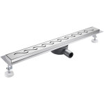 Finmrys - caniveau de douche italienne - 70 cm sortie d'eau flexible - acier inoxydable extra plat siphon ...