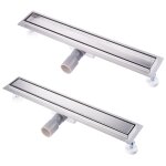 Caniveau de douche � l'italienneen 30cm a carreler siphon avec passoire et arr�t des odeurs acier inoxydable ...