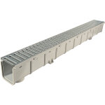 First plast - 1m caniveau pvc + grille passerelle zinc a15 100x100x1000 First plast - 1m caniveau pvc + grille passerelle zinc a15 100x100x1000