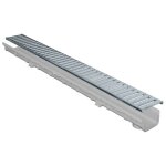 First plast - 1m caniveau pvc + grille passerelle zinc a15 55x100x1000 First plast - 1m caniveau pvc + grille passerelle zinc a15 55x100x1000