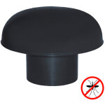 First plast - chapeaux de ventilation pvc avec moustiquaire - ardoise - 125mm
