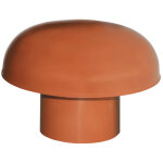 Chapeau de ventilation pvc sans moustiquaire - rouge tuile - 100mm