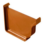 First plast - fond de gouttire droite / gauche pvc best - effet cuivre