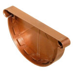 First plast - fond de gouttire pvc 25 droite / gauche - aspect cuivre