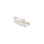 First plast - goulotte pvc 125x75 clipsage base longueur 2, 00ml - blanc