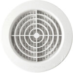 First plast - grille d'a�ration ronde avec moustiquaire 105 mm � encastrer sur tube pvc 80 mm
