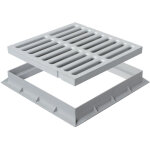 First plast - grille de sol pvc légère avec cadre anti - choc 234 x 234 mm - résistance 16kn - gris First plast - grille de sol pvc légère avec cadre anti - choc 234 x 234 mm - résistance 16kn - gris
